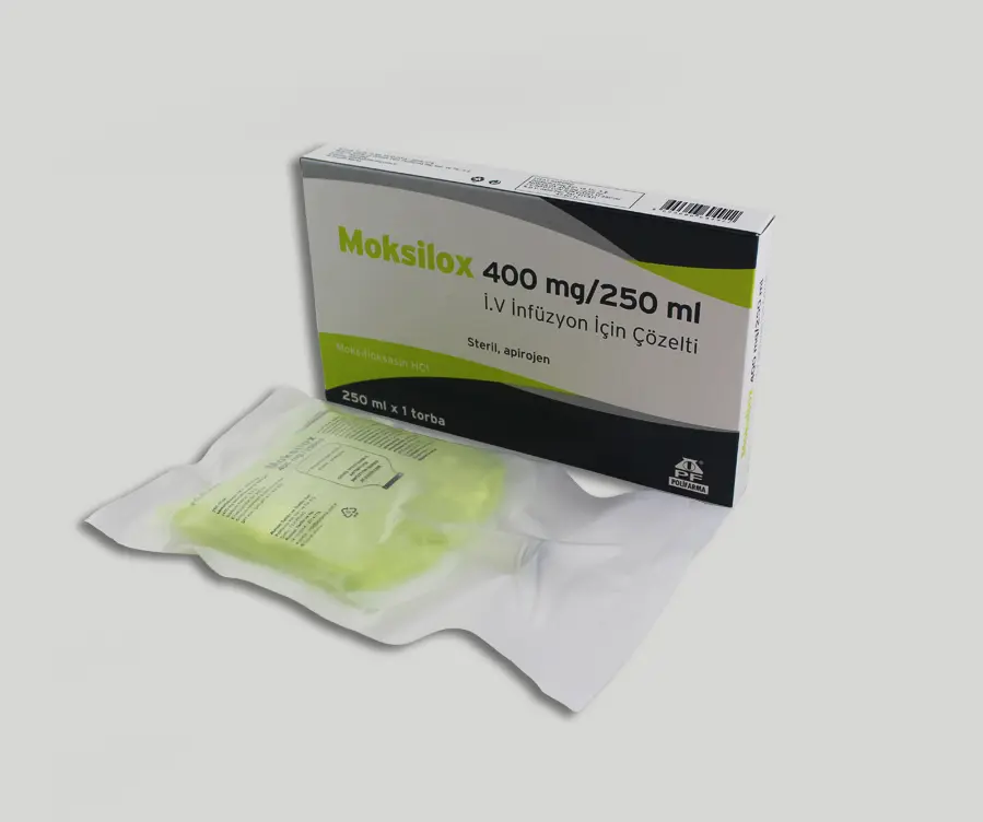 MOKSILOX 400 MG/250 ML IV INF. ICIN COZELTI (250 ML SETSIZ) kutu görseli