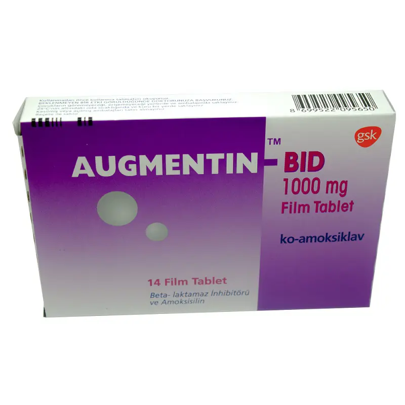 AUGMENTIN 875 MG/125 MG FILM KAPLI TABLET (14 ADET) kutu görseli