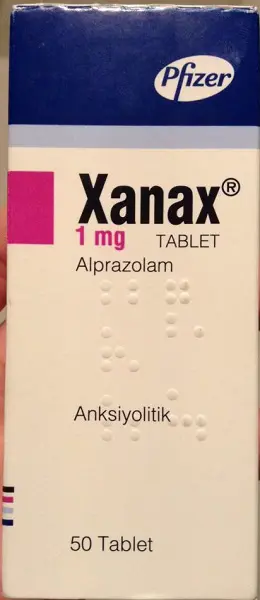 XANAX 1 MG 50 TABLET kutu görseli
