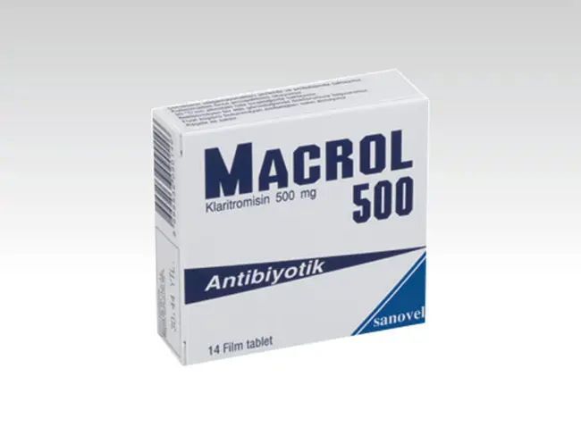 MACROL 500 MG 14 FILM TABLET kutu görseli