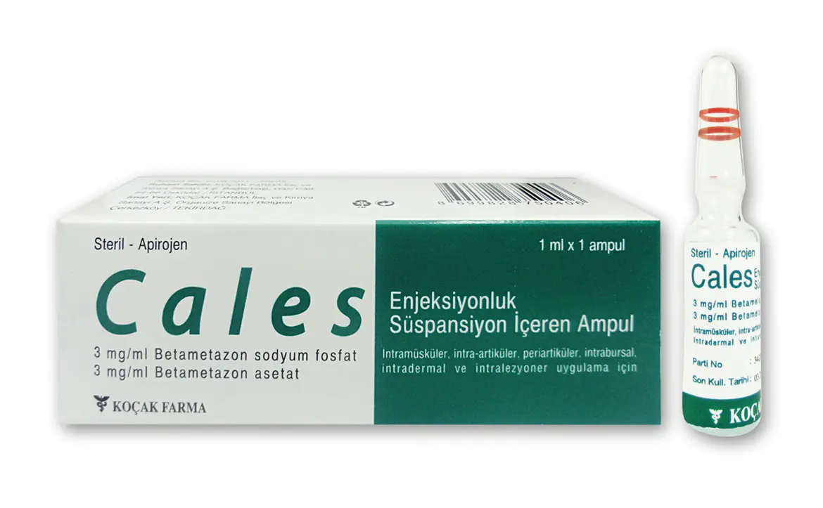 CALES 3 MG/ML + 3 MG/ML ENJEKSIYONLUK SUSPANSIYON ICEREN AMPUL ( 1 AMPUL) kutu görseli