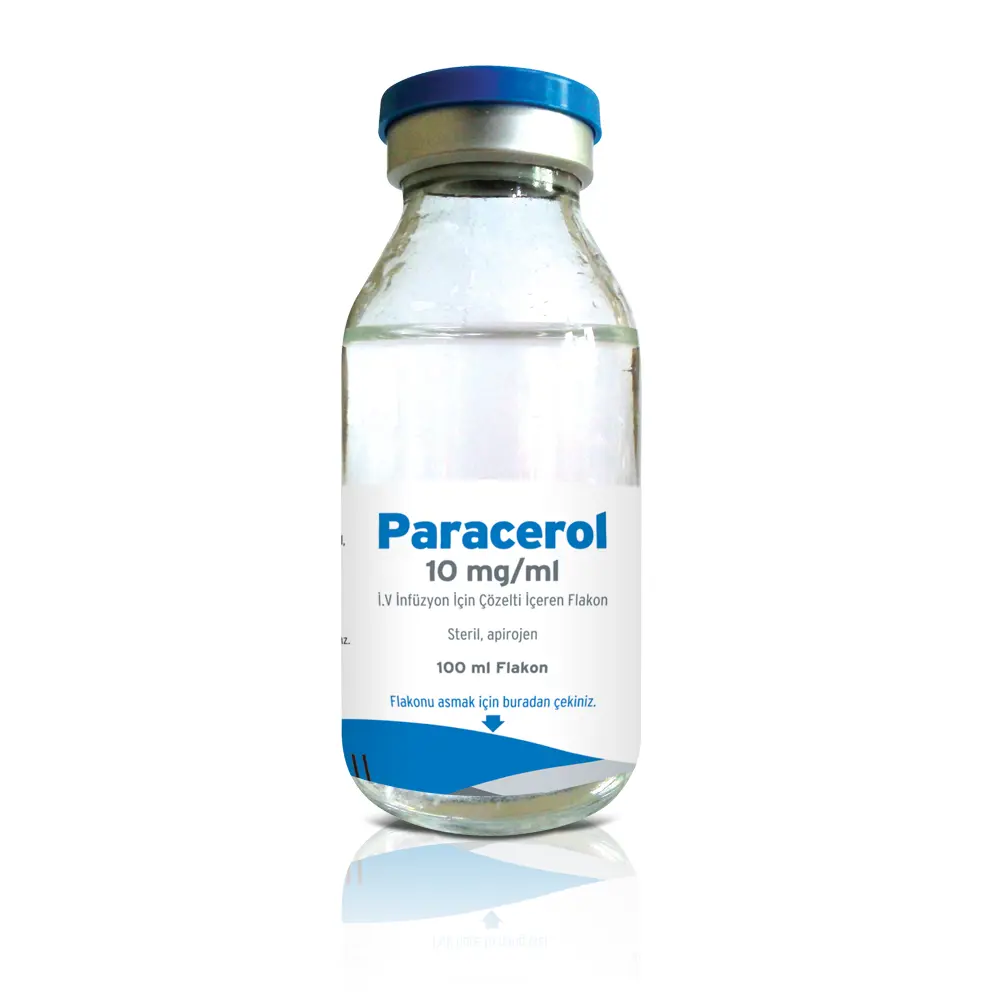 PARACEROL 10 MG/ML IV INFUZYON ICIN COZELTI ICEREN 100 ML 12 FLAKON kutu görseli