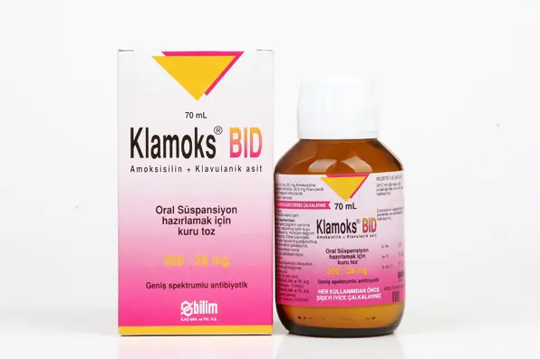 KLAMOKS BID 200 MG 70 ML SUSPANSIYON kutu görseli