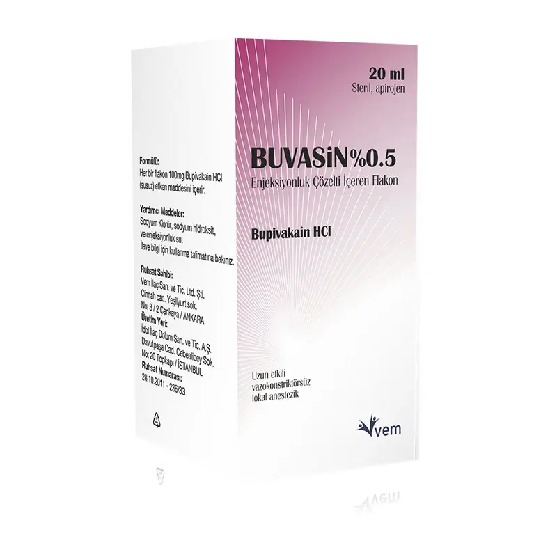 BUVASIN %0,5 ENJ.COZ. ICEREN FLAKON 1X20 ML FLAKON KUTU kutu görseli
