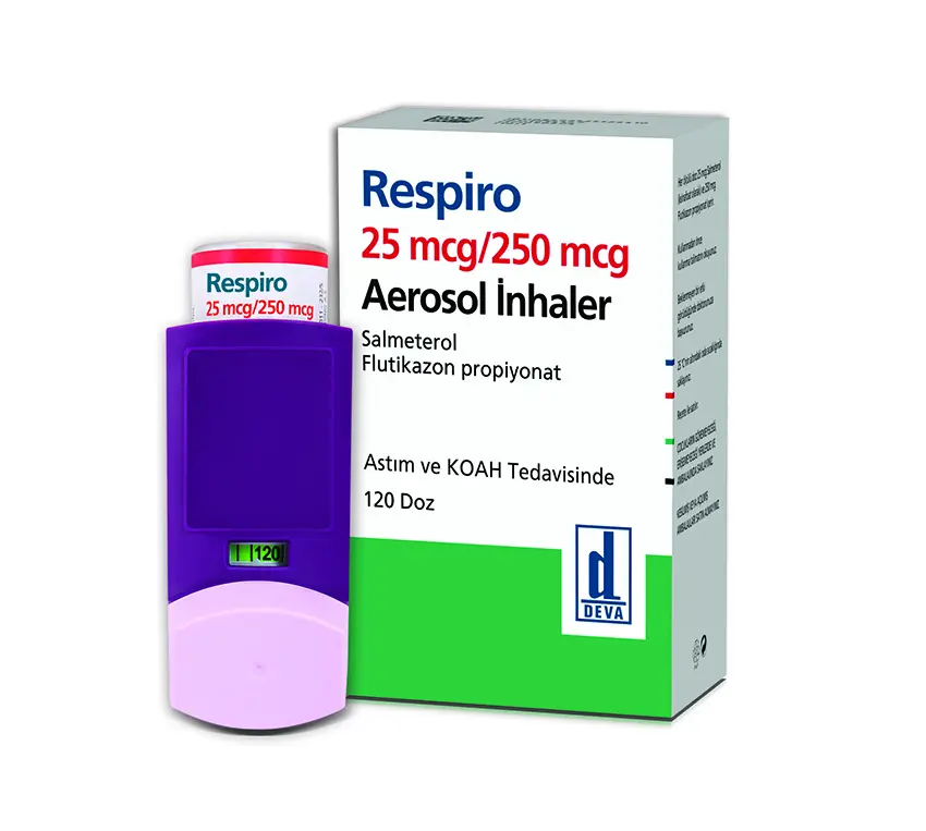 RESPIRO 25 MCG/250 MCG AEROSOL INHALER kutu görseli