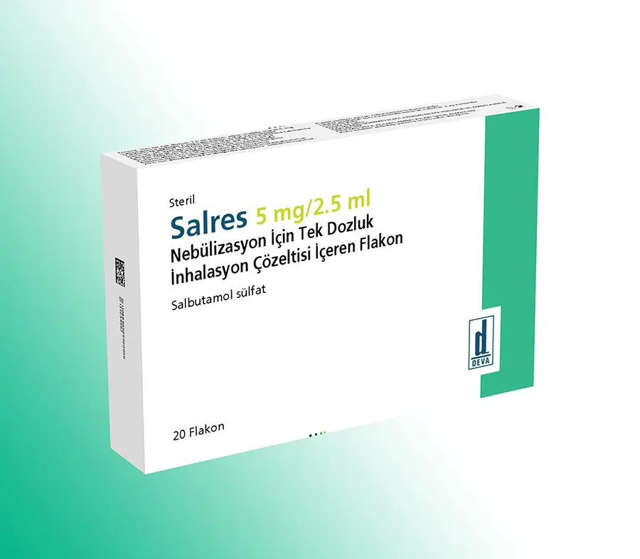 SALRES 5 mg/2.5 ml Nebülizasyon İçin Flakon kutu görseli