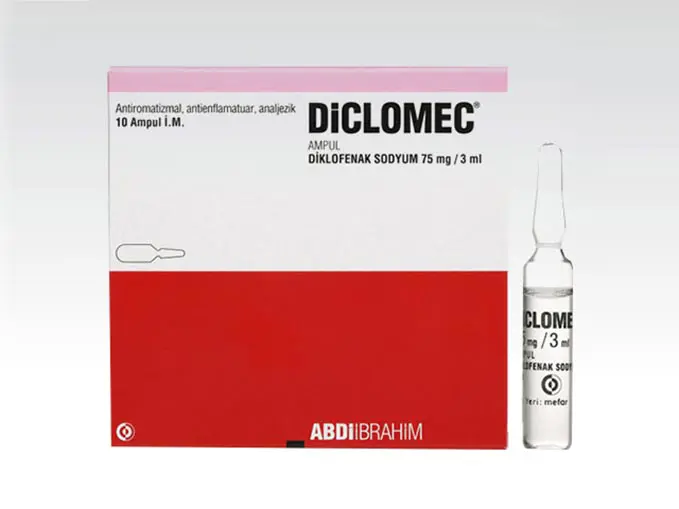 DICLOMEC 3 ML 75 MG 4 AMPUL kutu görseli