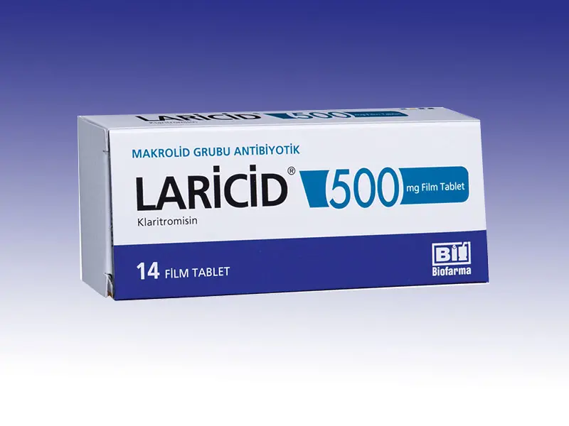 LARICID 500 MG 14 FILM KAPLI TABLET kutu görseli
