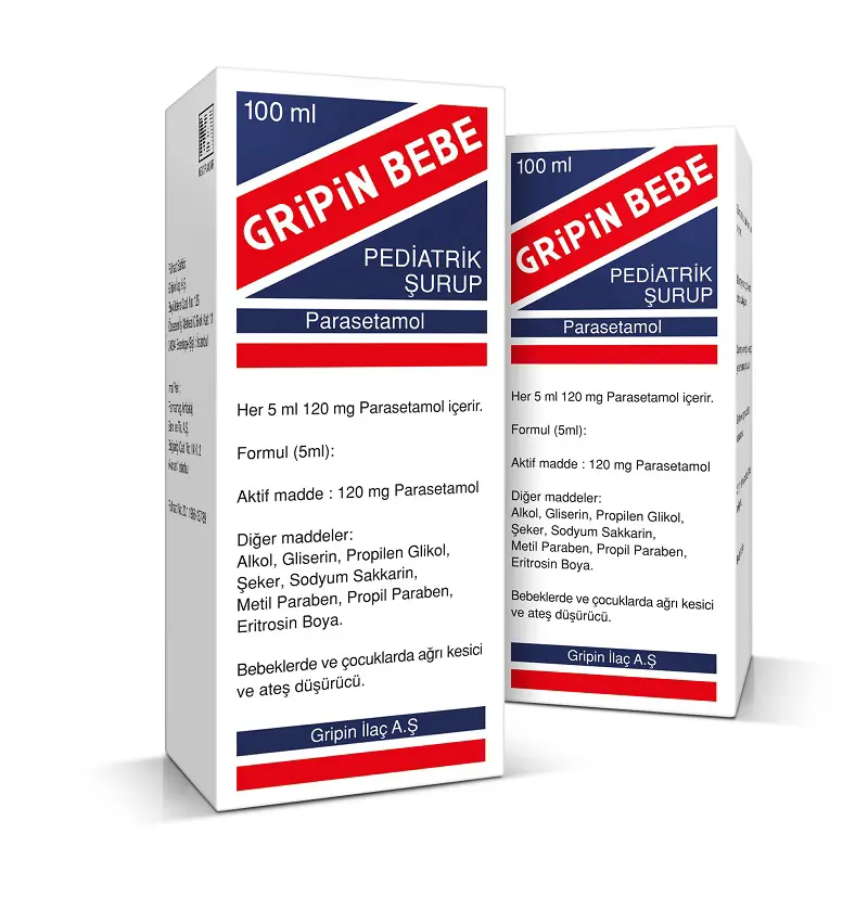 GRIPIN BEBE 120 MG/5 ML 100 ML SURUP kutu görseli