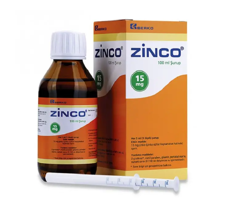 ZINCO 15 MG 100 ML SURUP kutu görseli
