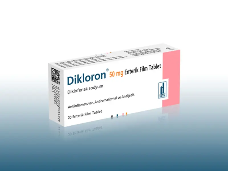 DIKLORON 50 MG 20 ENTERIK KAPLI FILM TABLET kutu görseli