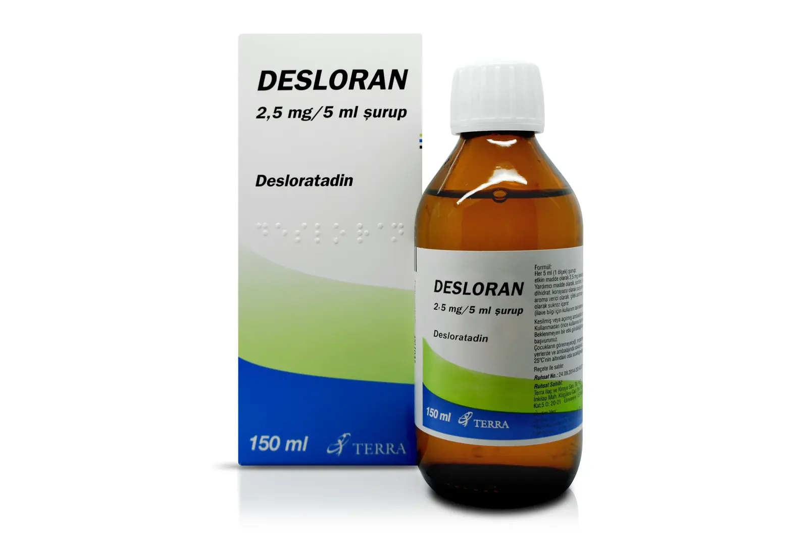 DESLORAN 2,5 MG/5 ML 150 ML SURUP kutu görseli