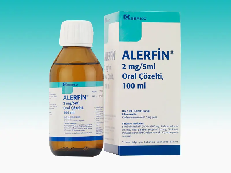 ALERFIN 2 MG/5 ML ORAL COZELTI 100 ML kutu görseli