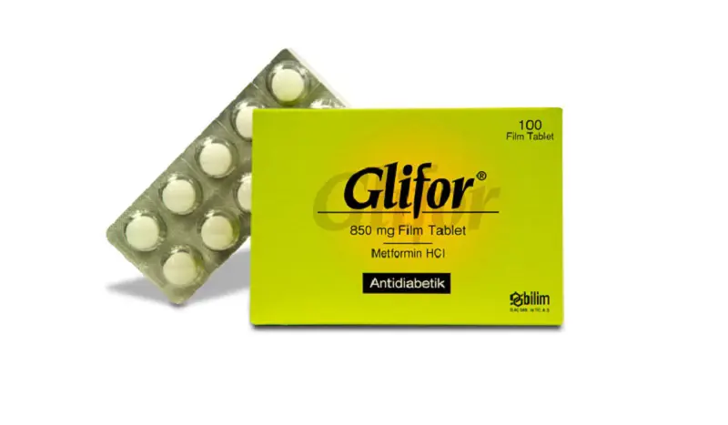 GLIFOR 850 MG 100 FILM TABLET kutu görseli