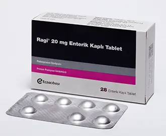 RAGI 20 mg 14 Enterik Kaplı Tablet kutu görseli