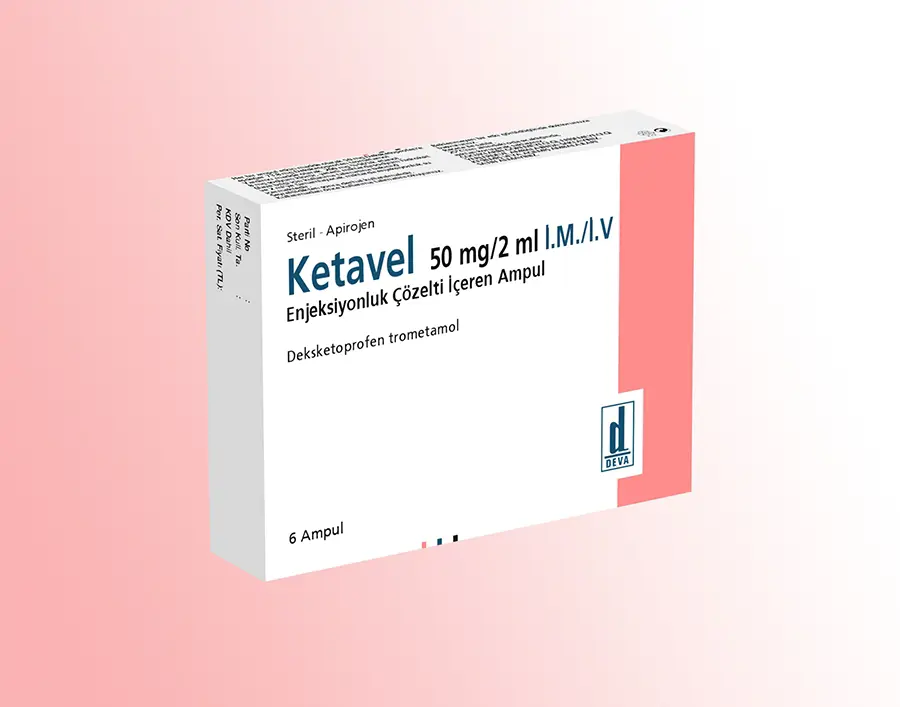KETAVEL 50 MG/2 ML I.M./I.V. ENJEKSIYONLUK COZELTI ICEREN 6 AMPUL kutu görseli