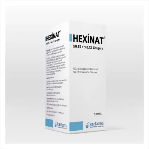 HEXINAT %0.15 + % 0.12 GARGARA (200 ML) kutu görseli