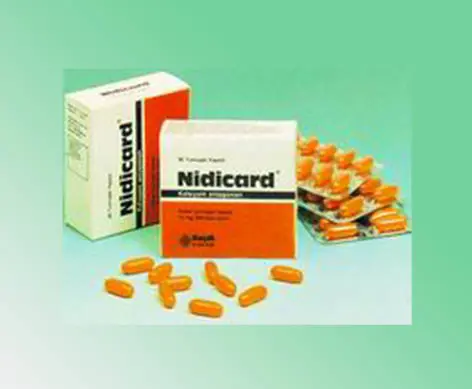 NIDICARD 10 MG 30 KAPSUL kutu görseli