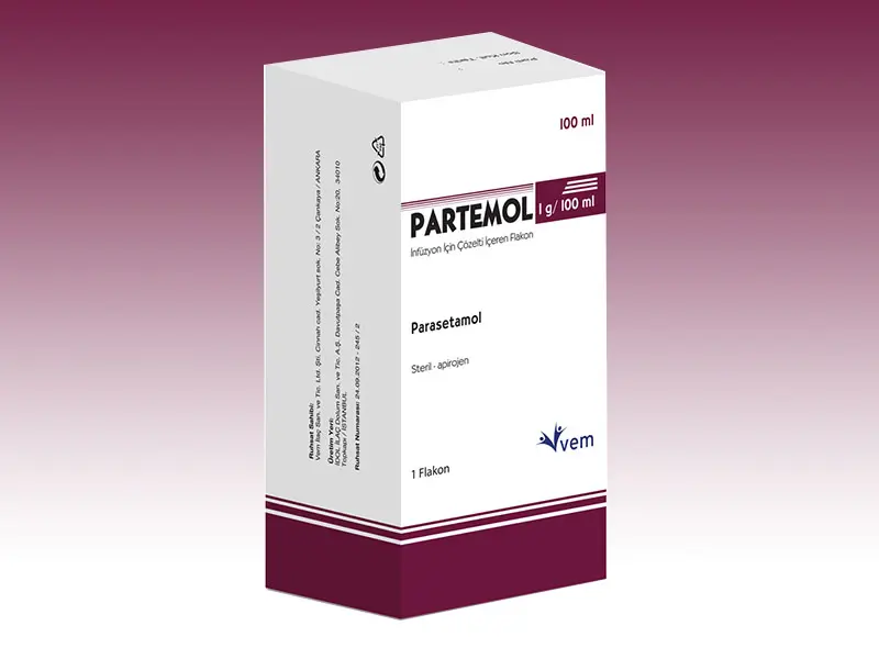 PARTEMOL 1 G/100 ML INFUZYON ICIN COZELTI ICEREN 1 FLAKON kutu görseli