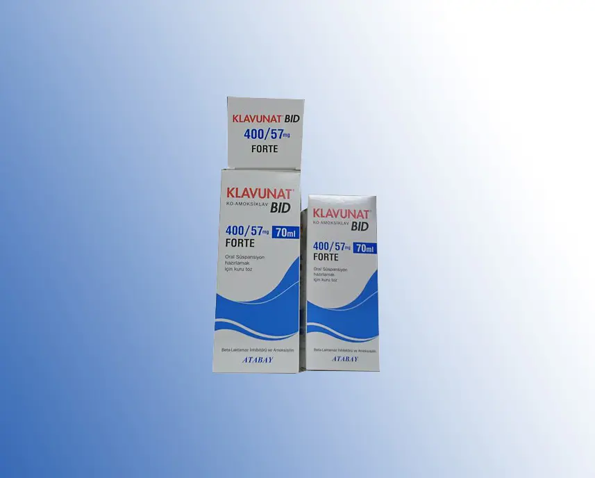 KLAVUNAT BID 400/57 MG 70 ML ORAL SUSPANSIYON görseli 2