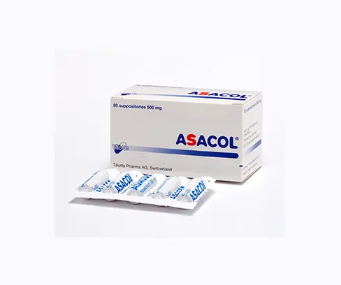 ASACOL 500MG 20 SUPOZITUVAR kutu görseli