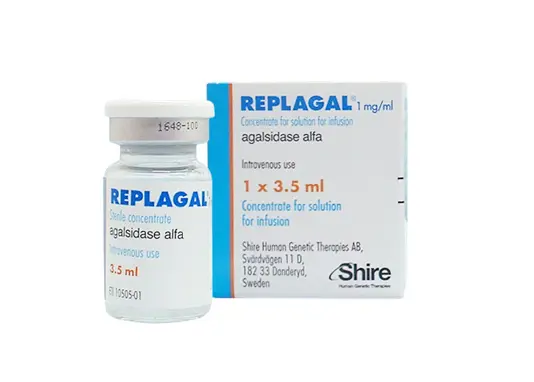 REPLAGAL 1 MG/ML IV INFUZYONLUK KONSANTRE COZELTI, 1 ADET kutu görseli