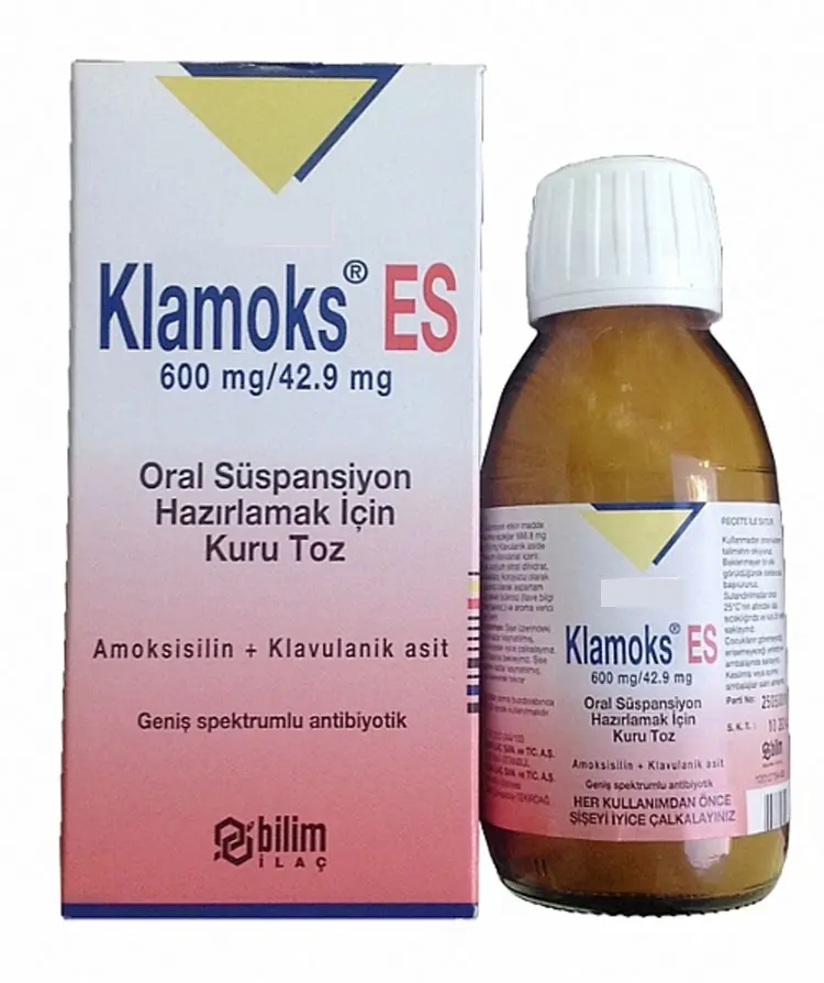 KLAMOKS ES 600/42,9 MG ORAL SUSPANSIYON ICIN KURU TOZ 100 ML görseli 2