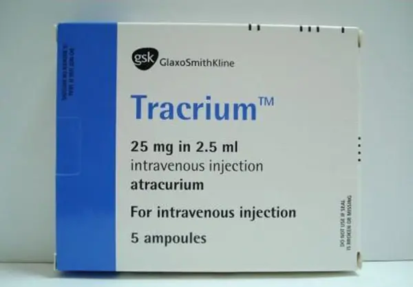 TRACRIUM 25 mg/ 2.5 ml Ampul kutu görseli