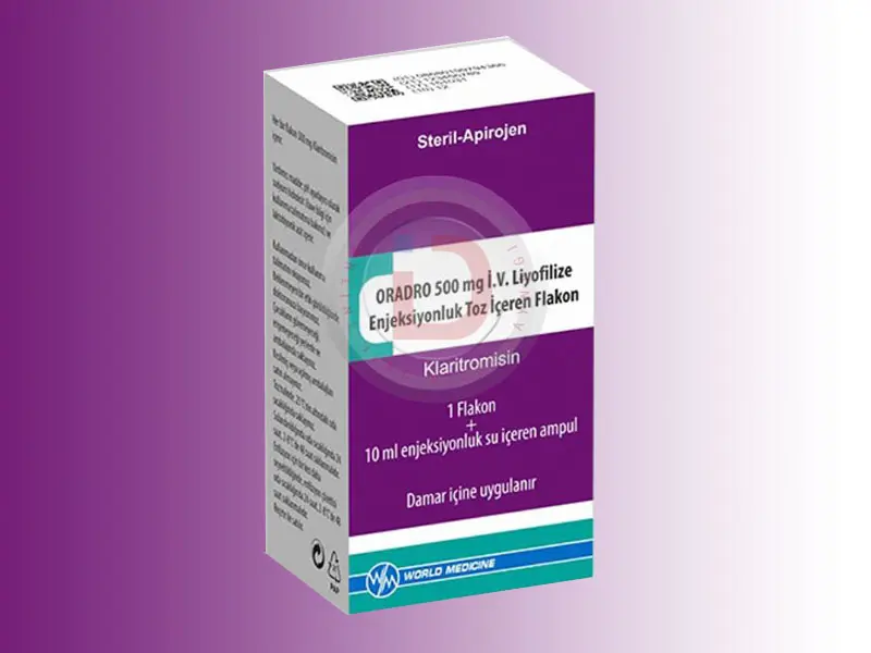 ORADRO 500 MG IV LIYOFILIZE ENJ. TOZ ICEREN (1 FLAKON+1 AMPUL) kutu görseli