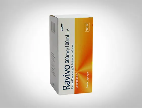 RAVIVO 500 MG/100 ML IV INFUZYON COZELTI ICEREN FLAKON kutu görseli