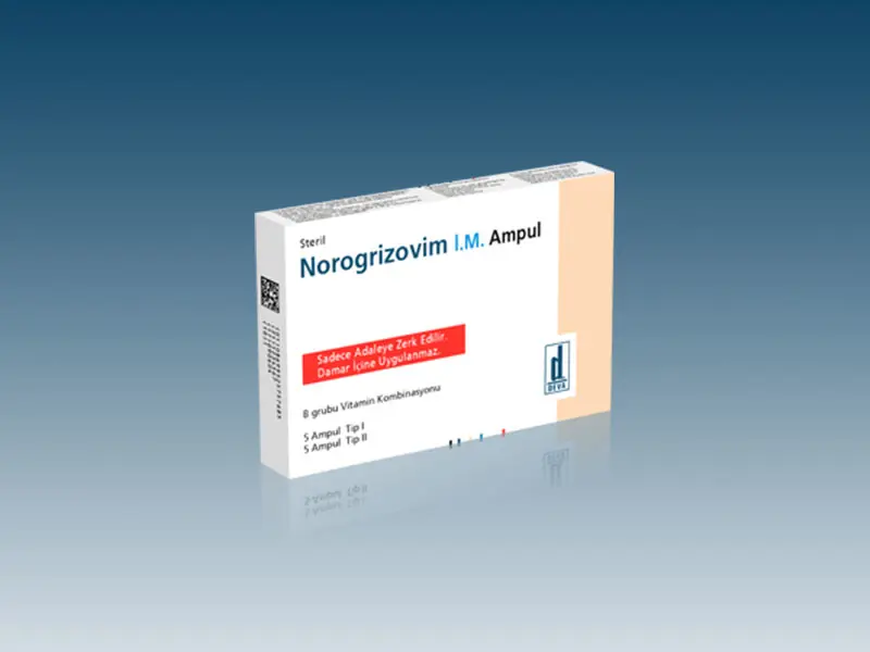 NOROGRIZOVIM 1 MG/ML + 100/100 MG/2 ML IM ENJEKSIYONLUK COZELTI kutu görseli