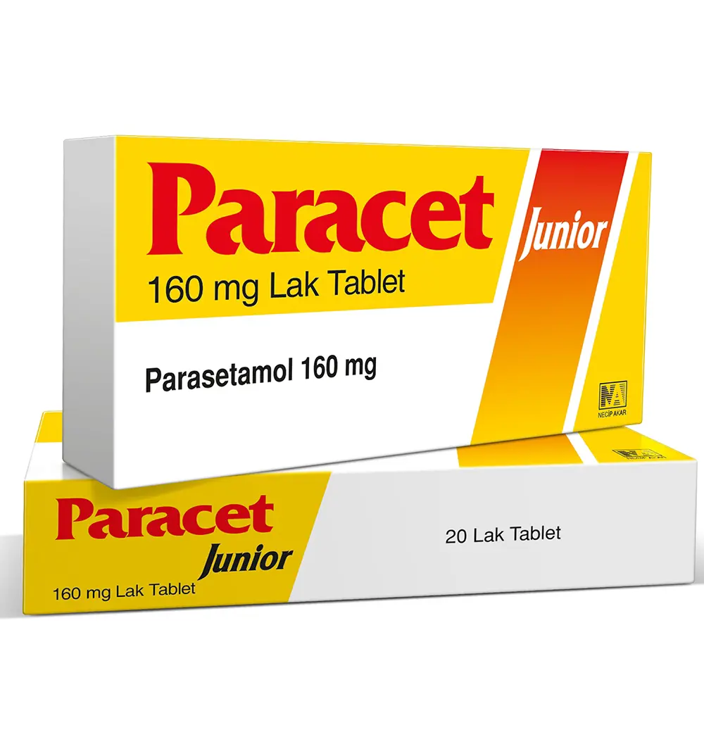 PARACET JUNIOR 160 MG 20 TABLET kutu görseli