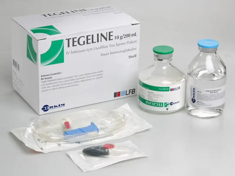 TEGELINE 10 G 200 ML IV ENJ. ICIN LIYOFILIZE TOZ ICEREN FLAKON kutu görseli