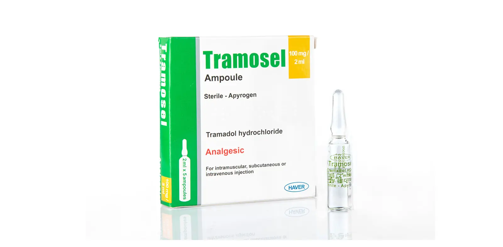 TRAMOSEL 100 MG/2 ML IV/IM/SC ENJEKSIYONLUK COZELTI ICEREN 5 AMPUL kutu görseli