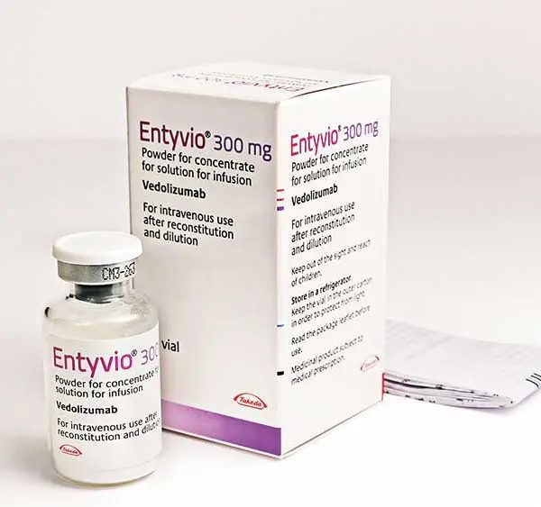 ENTYVIO 300 MG INFUZYONLUK COZELTI KONSANTRESI ICIN TOZ (1 FLAKON) kutu görseli