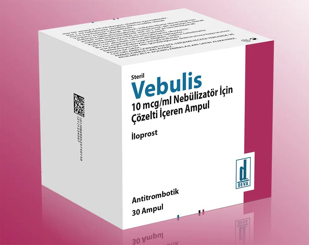 VEBULIS 10 MCG/ML NEBULIZATOR ICIN COZELTI ICEREN 30 AMPUL kutu görseli