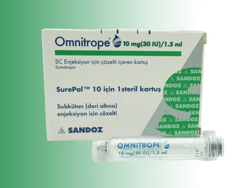 OMNITROPE 10 MG (30 IU)/1,5 ML ENJ. ICIN SOLUSYON ICEREN 1 KARTUS kutu görseli