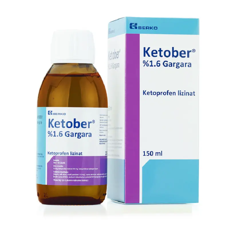 KETOBER %1,6 GARGARA 150 ML SISE kutu görseli