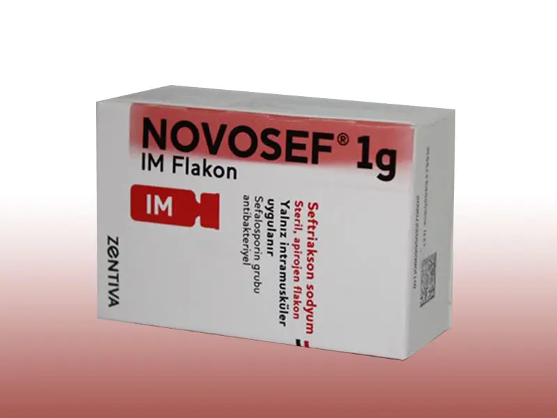 NOVOSEF 1000 MG IM 1 FLAKON kutu görseli
