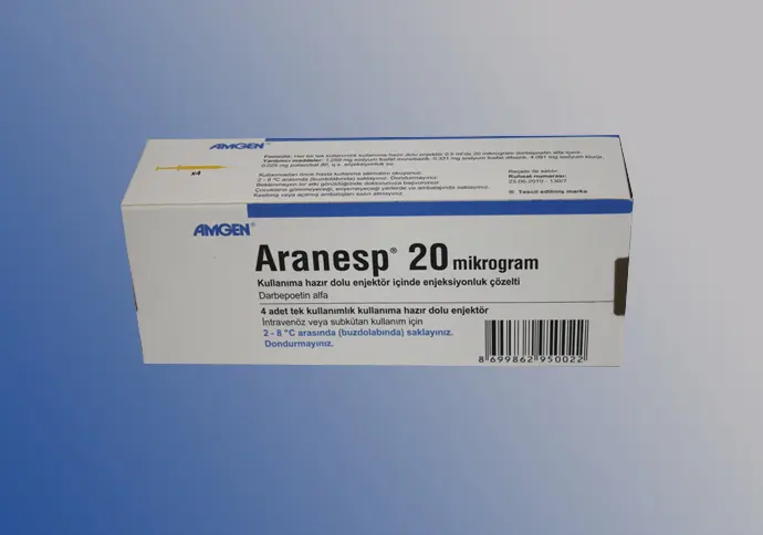 ARANESP 20 MCG 4 KULLANIMA HAZIR DOLU ENJEKTOR ICINDE ENJ. COZELTI kutu görseli