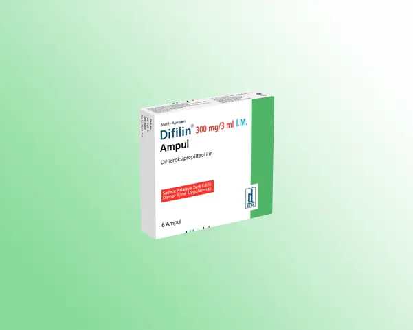 DIFILIN 300 MG 6 AMPUL kutu görseli