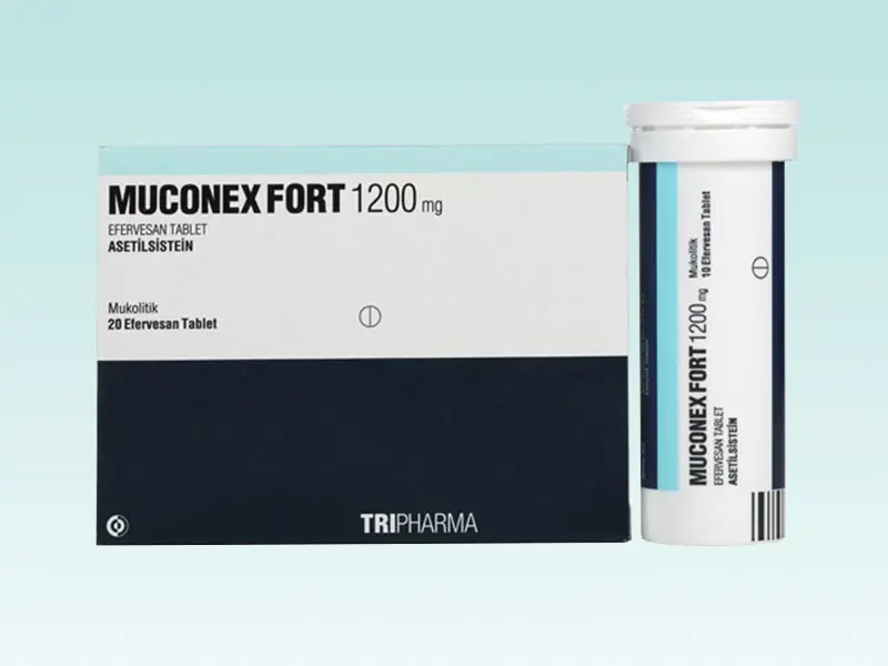 MUCONEX FORT 1200 MG 20 EFERVESAN TABLET kutu görseli
