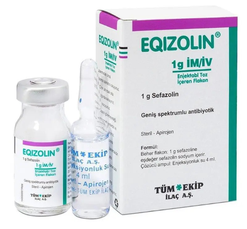 EQIZOLIN- IM/IV 1000 MG 1 FLAKON kutu görseli