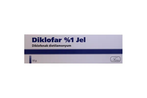 DIKLOFAR %1 JEL 50 GR kutu görseli