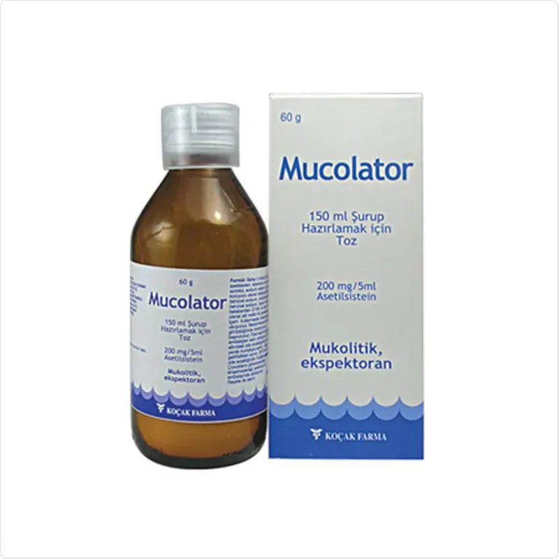 MUCOLATOR 200 MG/5 ML SURUP HAZIRLAMAK ICIN TOZ (150 ML) kutu görseli