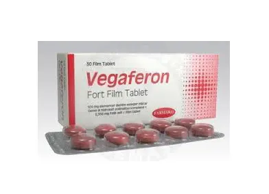 VEGAFERON FORT 100 MG/0,35 MG FILM KAPLI TABLET (30 FILM KAPLI TABLET) kutu görseli