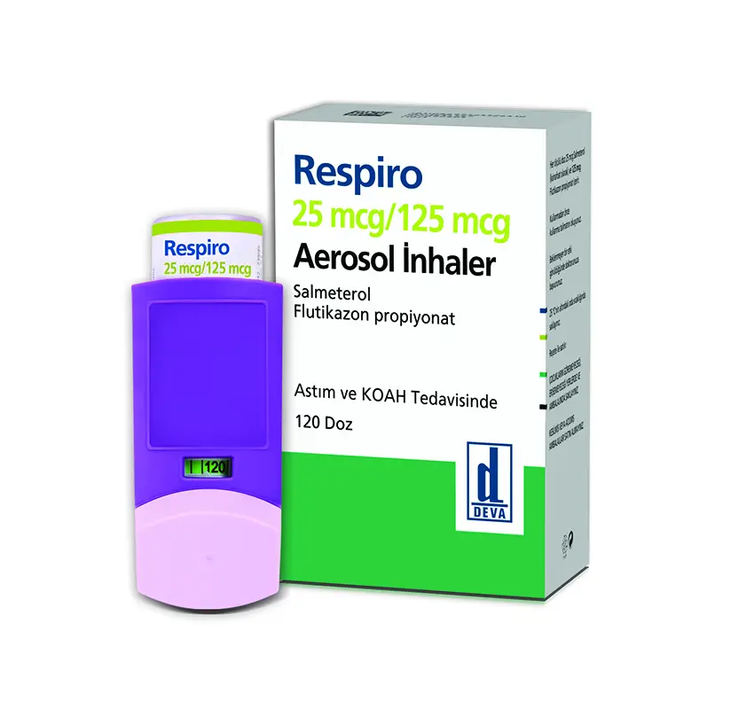 RESPIRO 25 MCG/125 MCG AEROSOL INHALER kutu görseli