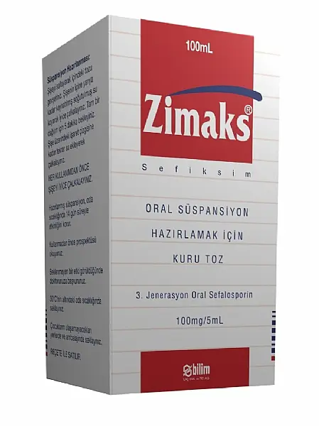 ZIMAKS 100 MG/5ML 50 ML SUSPANSIYON kutu görseli