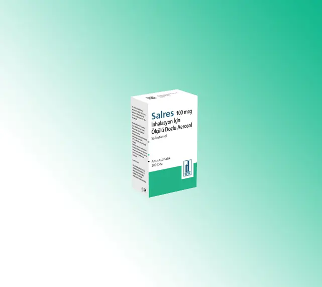 SALRES 100 MCG INHALASYON ICIN OLCULU DOZLU AEROSOL 200 DOZ kutu görseli