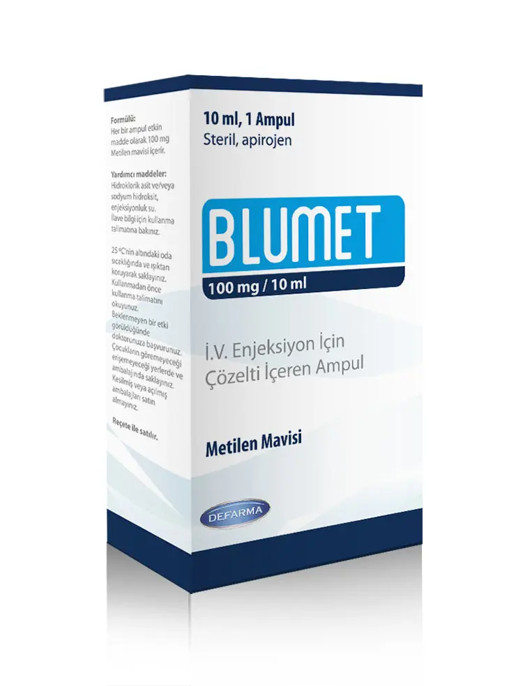 BLUMET 100 MG/10 ML IV ENJEKSIYON ICIN COZELTI ICEREN 1 AMPUL kutu görseli